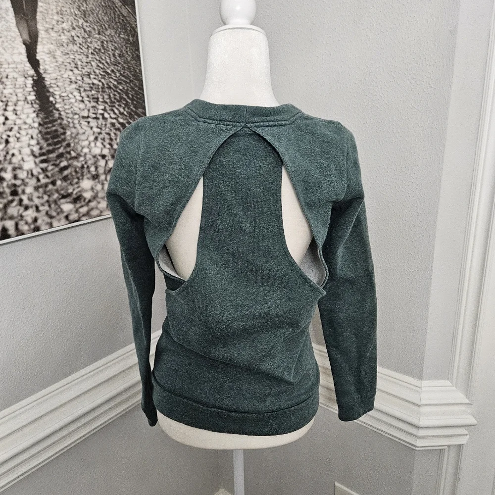 Lululemon &go Endeavor Long Sleeve Heathered Deep Green - Picture 9 of 12